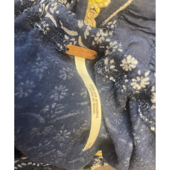 FREE PEOPLE Indigo Tank Mini Dress Blue Boarderline Tunic Size Medium - Picture 13 of 16